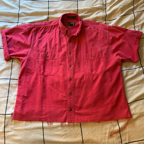 Eddie Bauer Cropped Button Down Shirt - Picture 1 of 6